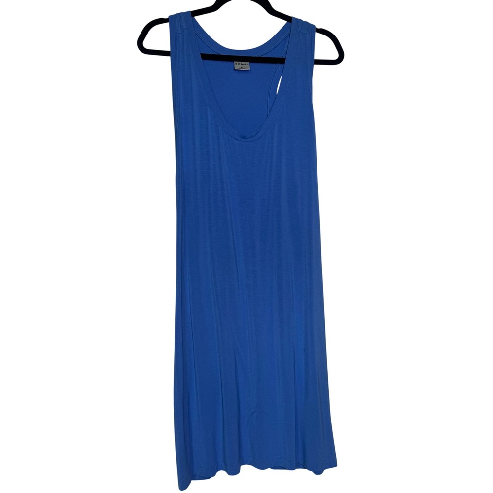 Soma Womens Blue Sleeveless Racerback Nightgown Sleepwear Chemise XL 570344147